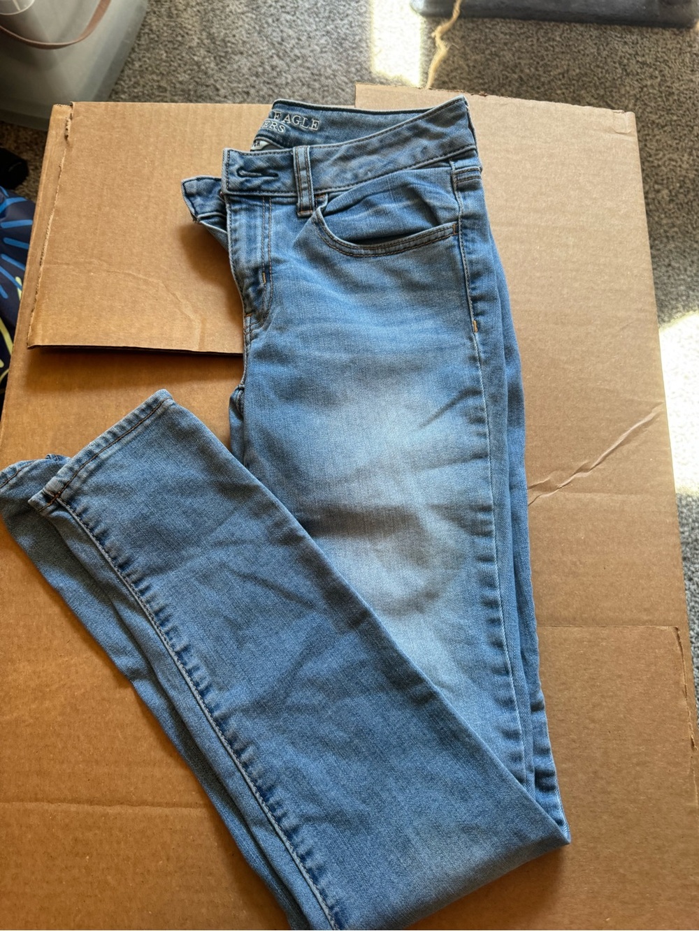 American Eagle Outfitters Light Wash Skinny Jeans - Blue